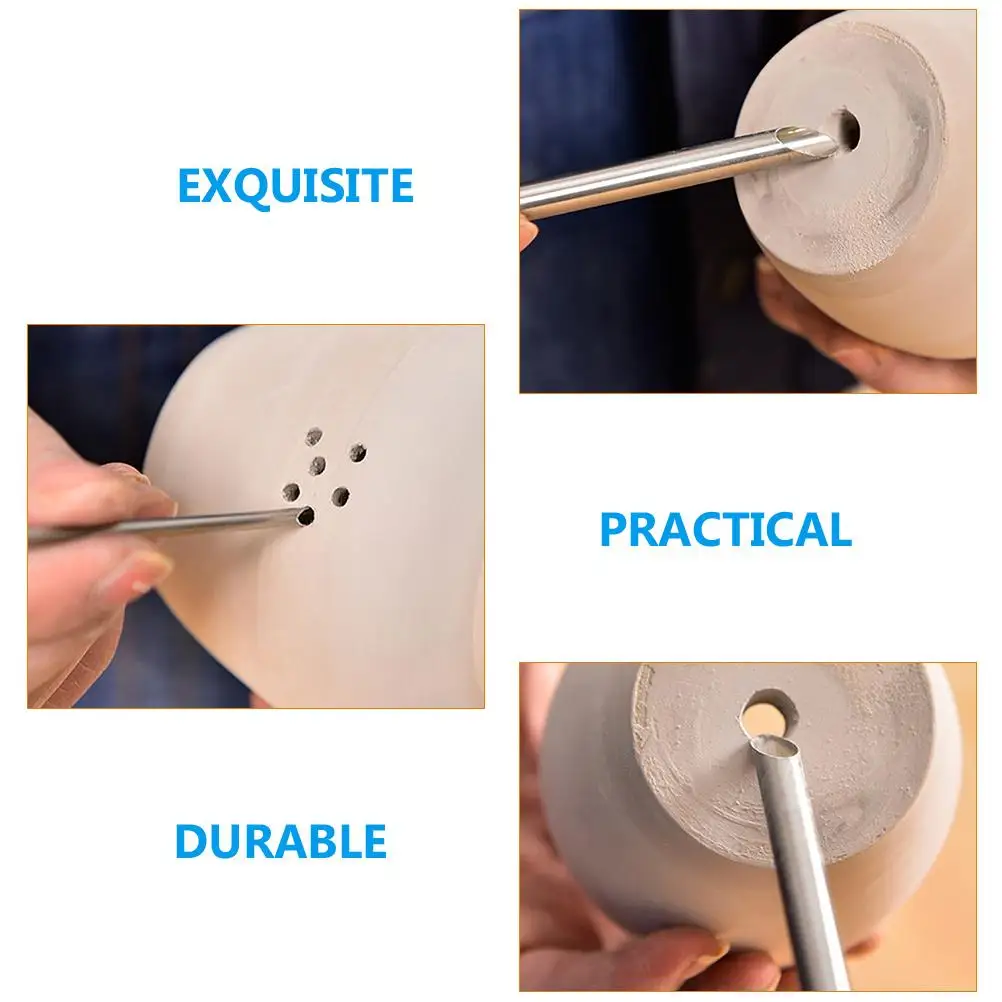 5 Pieces Durable Stainless Steel Round Hole for Ceramic Pottery Clay Tools Sculpting Circular DIY Handmade Craft
5 Pieces Durable Stainless Steel Round Hole for Ceramic Pottery Clay Tools Sculpting Circular DIY Handmade Craft