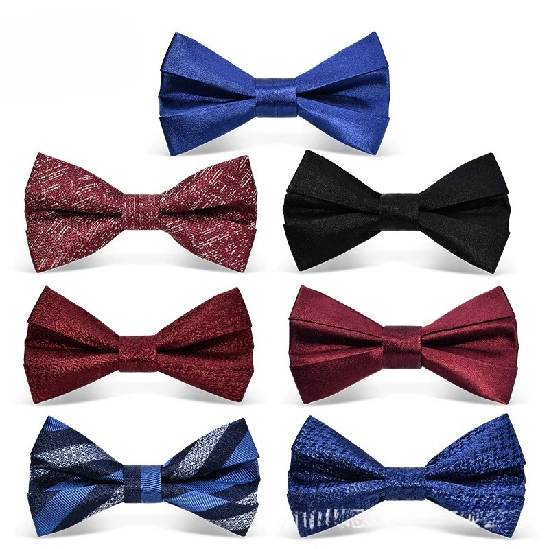 Black mulberry silk suit fashionable wedding man, best man performance accessories, bow tie
Black mulberry silk suit fashionable wedding man, best man performance accessories, bow tie