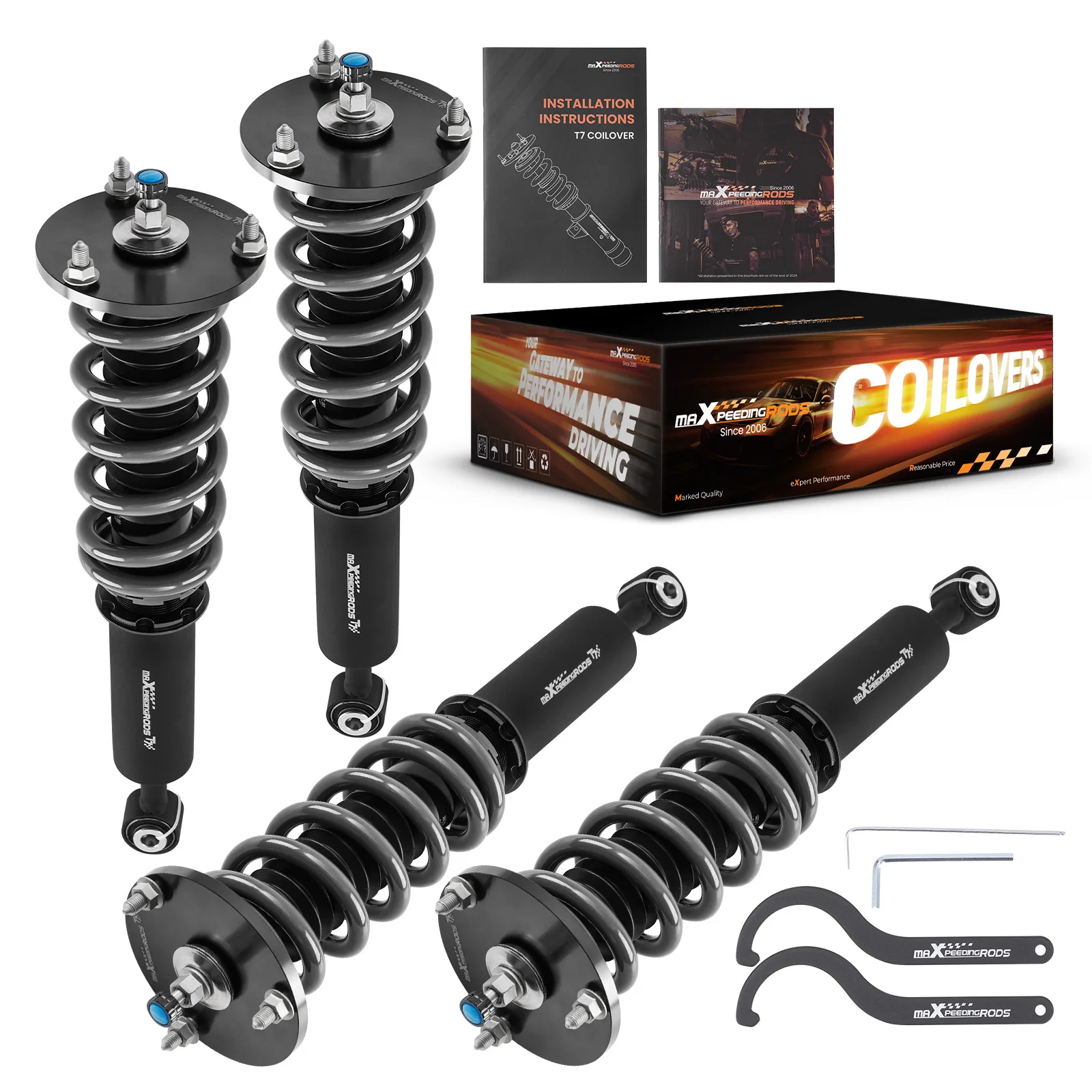 MaXpeedingrods T7 Coilovers 24 Step Damper Suspension For 2001-2006 Lexus LS430
MaXpeedingrods T7 Coilovers 24 Step Damper Suspension For 2001-2006 Lexus LS430