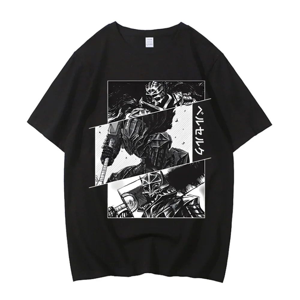 Summer men's Japanese Berserk anime high-quality 100% cotton short-sleeved T-shirt with battle character pattern printed fashion
Summer men's Japanese Berserk anime high-quality 100% cotton short-sleeved T-shirt with battle character pattern printed fashion