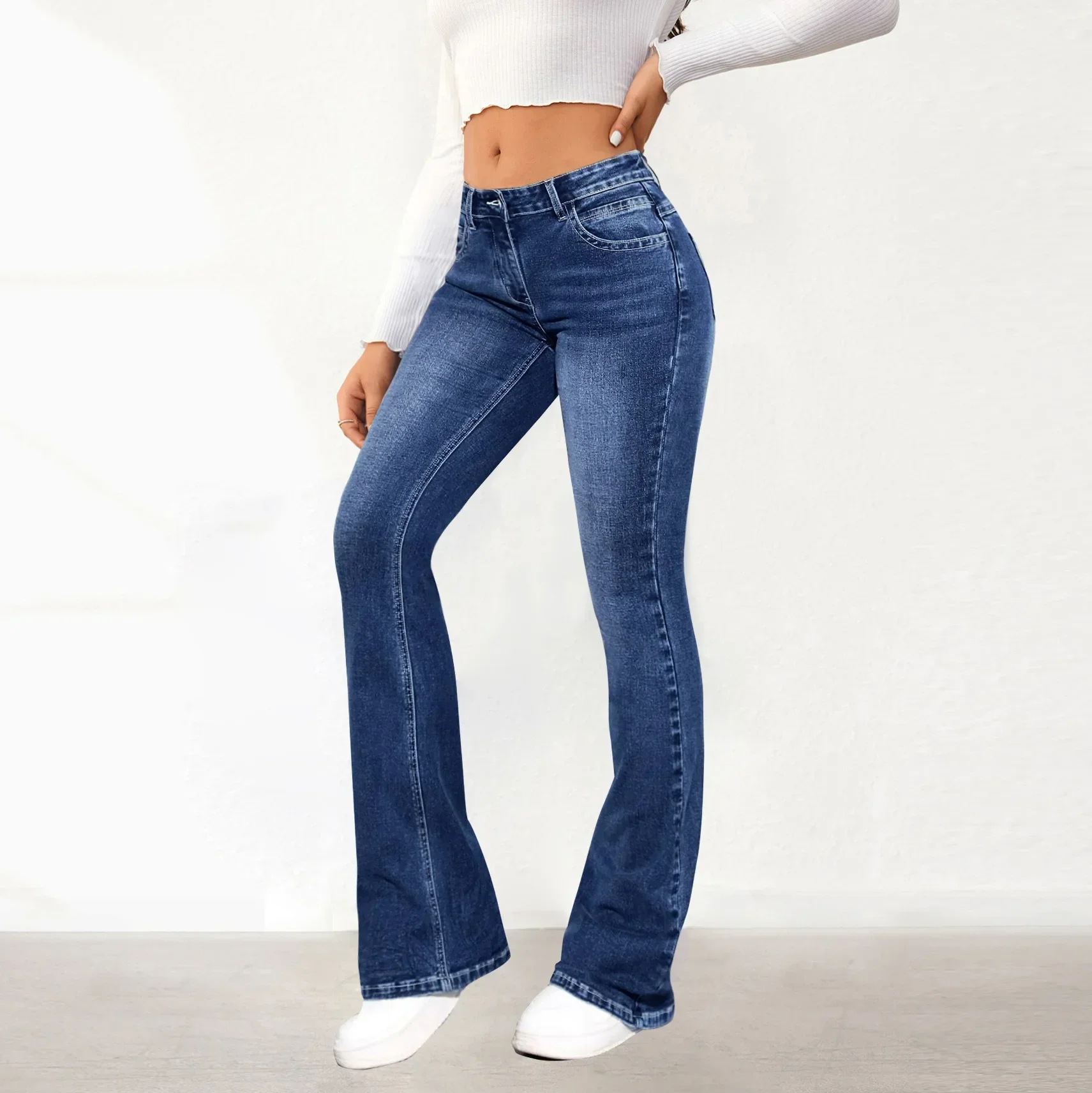 Women Jeans Slim Fit Flare Pants Denim Washing Pockets High Waist Punk Y2k Ankle Length Boot Cut Streetwear Casual Zipper Fly
Women Jeans Slim Fit Flare Pants Denim Washing Pockets High Waist Punk Y2k Ankle Length Boot Cut Streetwear Casual Zipper Fly
