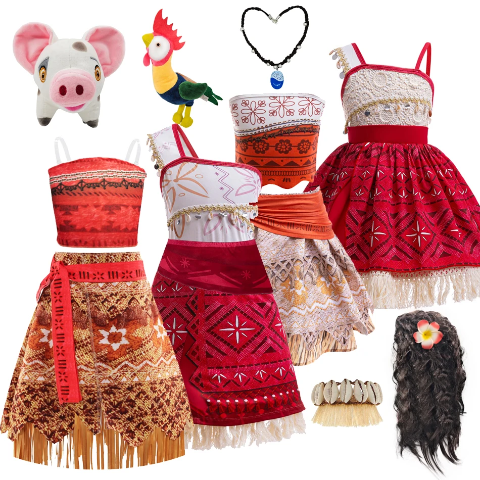 Girls New Movie Moana 2 Dress Halloween Party Adventure Costume Girl Princess Fancy Clothes Children Vaiana Pet Pig Outfit
Girls New Movie Moana 2 Dress Halloween Party Adventure Costume Girl Princess Fancy Clothes Children Vaiana Pet Pig Outfit