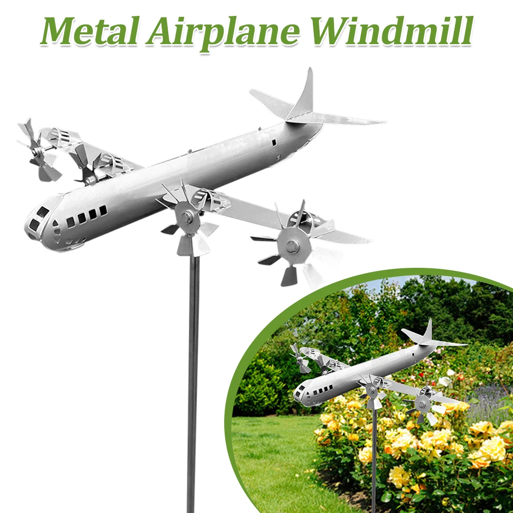 Metal Airplane Windmill 3D Airplane Windmill Sculpture Iron Metal Spinner Aircraft Windmill for Outdoor Garden Decoration
Metal Airplane Windmill 3D Airplane Windmill Sculpture Iron Metal Spinner Aircraft Windmill for Outdoor Garden Decoration