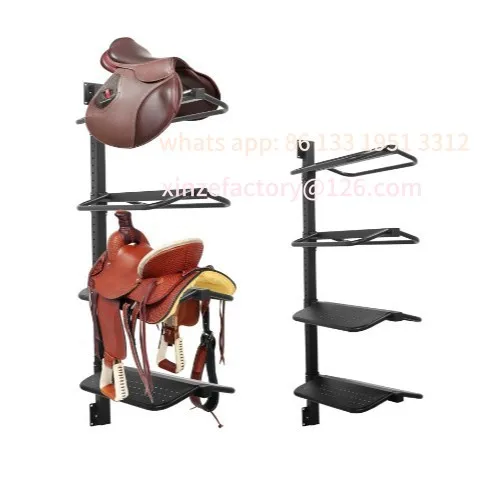 Customizable 4-Layer saddle rack for storing harnesses, cushions, accessories, etc., wall-mounted, can bear 250 pounds
Customizable 4-Layer saddle rack for storing harnesses, cushions, accessories, etc., wall-mounted, can bear 250 pounds