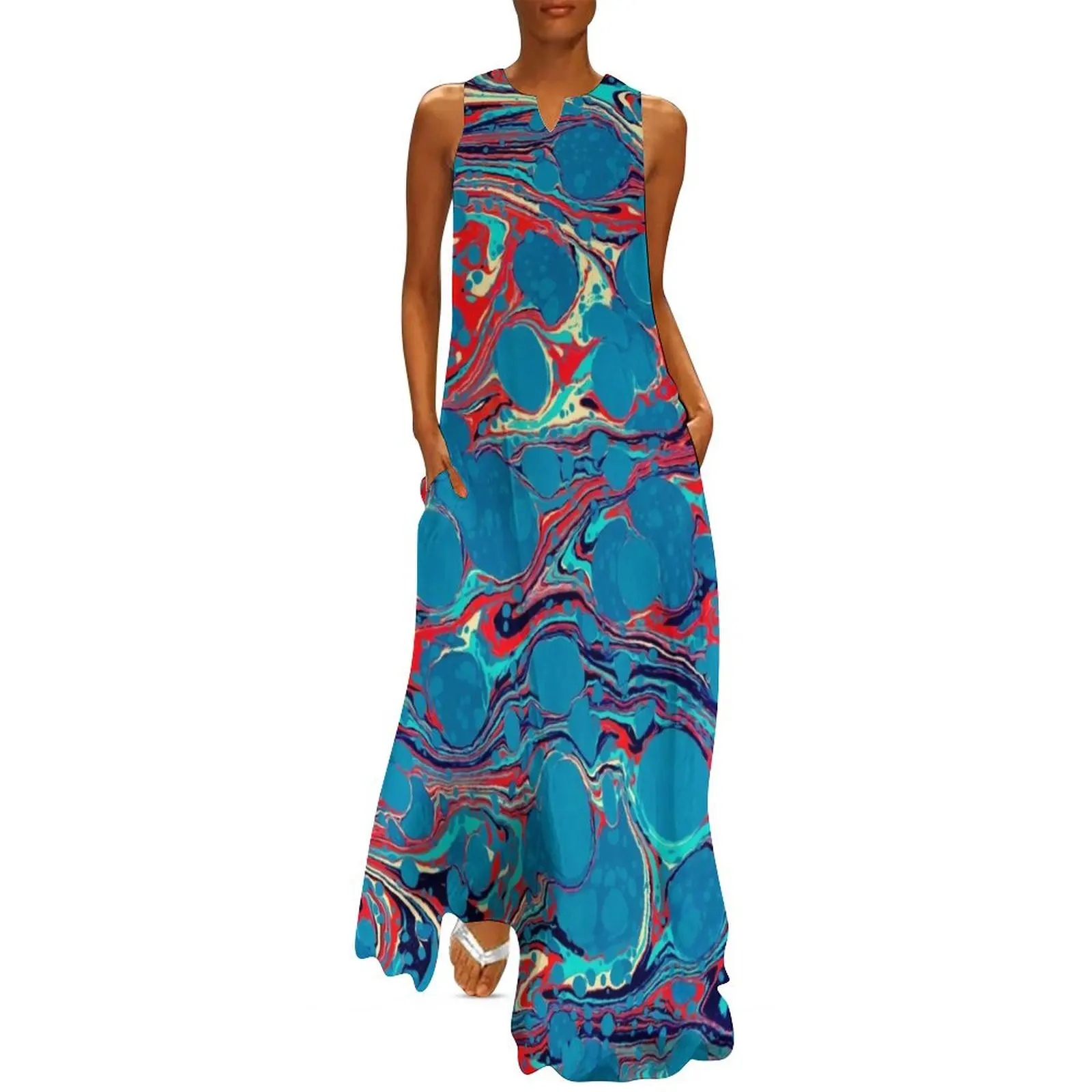 Psychedelic Blue Red Marbled Paper Long Dress luxury evening dresses for women 2025 women's dresses luxury
Psychedelic Blue Red Marbled Paper Long Dress luxury evening dresses for women 2025 women's dresses luxury