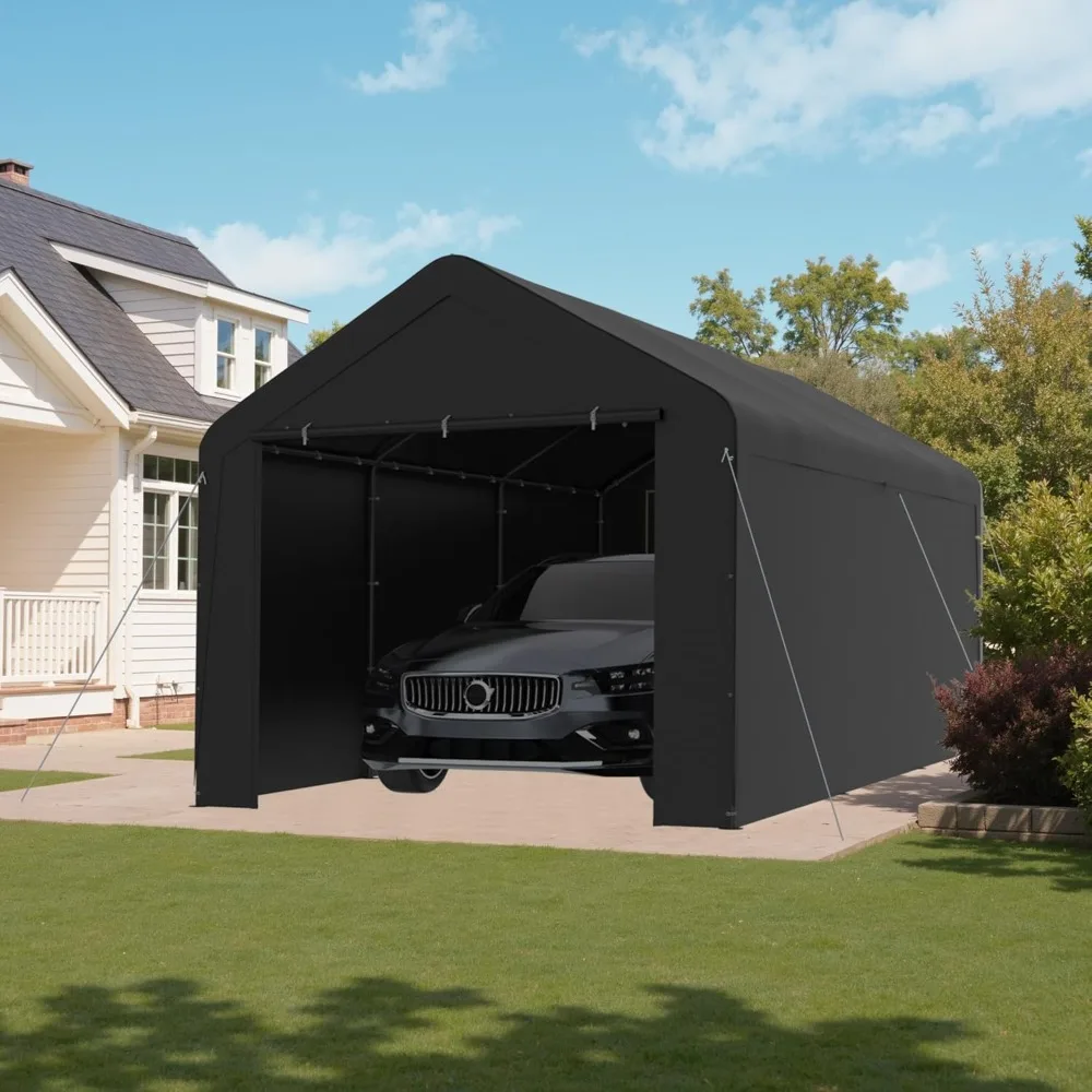 10x20 Carport, Heavy-duty Portable Garage Awning, Metal Car Sunshade Tent with UV Protection and Weatherproof Roof
10x20 Carport, Heavy-duty Portable Garage Awning, Metal Car Sunshade Tent with UV Protection and Weatherproof Roof