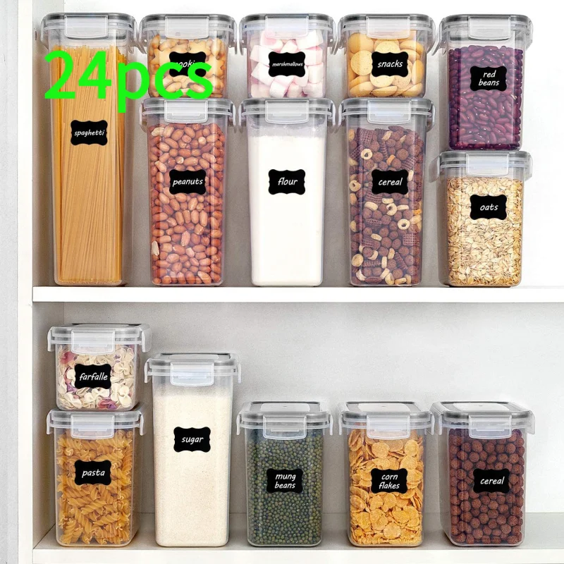 24Pcs Sealed Storage Containers with Lids Kitchen Organizer Multi-Purpose Storage Box for Home Organization Daily Necessities Su
24Pcs Sealed Storage Containers with Lids Kitchen Organizer Multi-Purpose Storage Box for Home Organization Daily Necessities Su