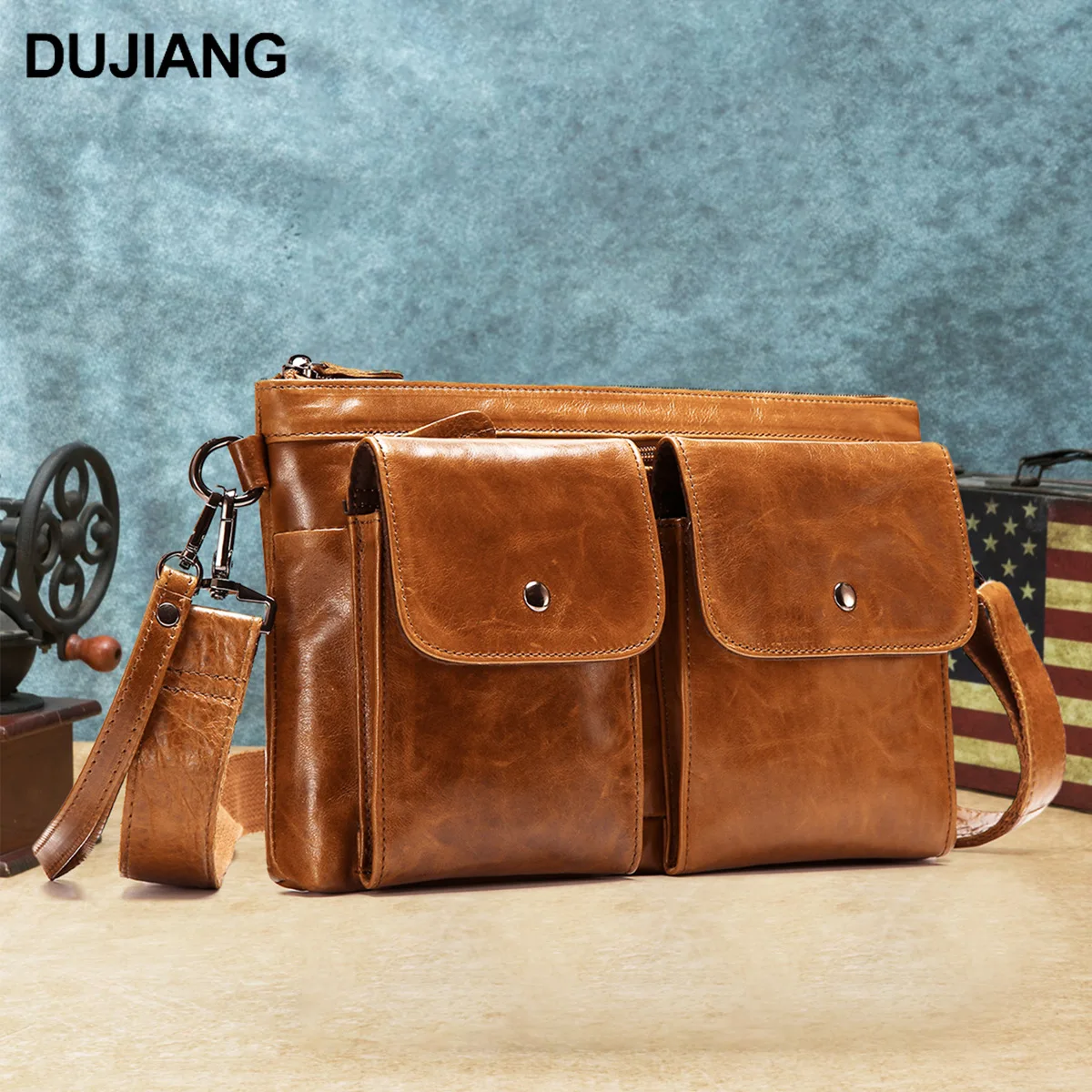 Leather Premium Messenger Bag Multi-pocket Horizontal Shoulder Bags Retro Men's Large-capacity Leather Bag Multi-functional Bag
Leather Premium Messenger Bag Multi-pocket Horizontal Shoulder Bags Retro Men's Large-capacity Leather Bag Multi-functional Bag