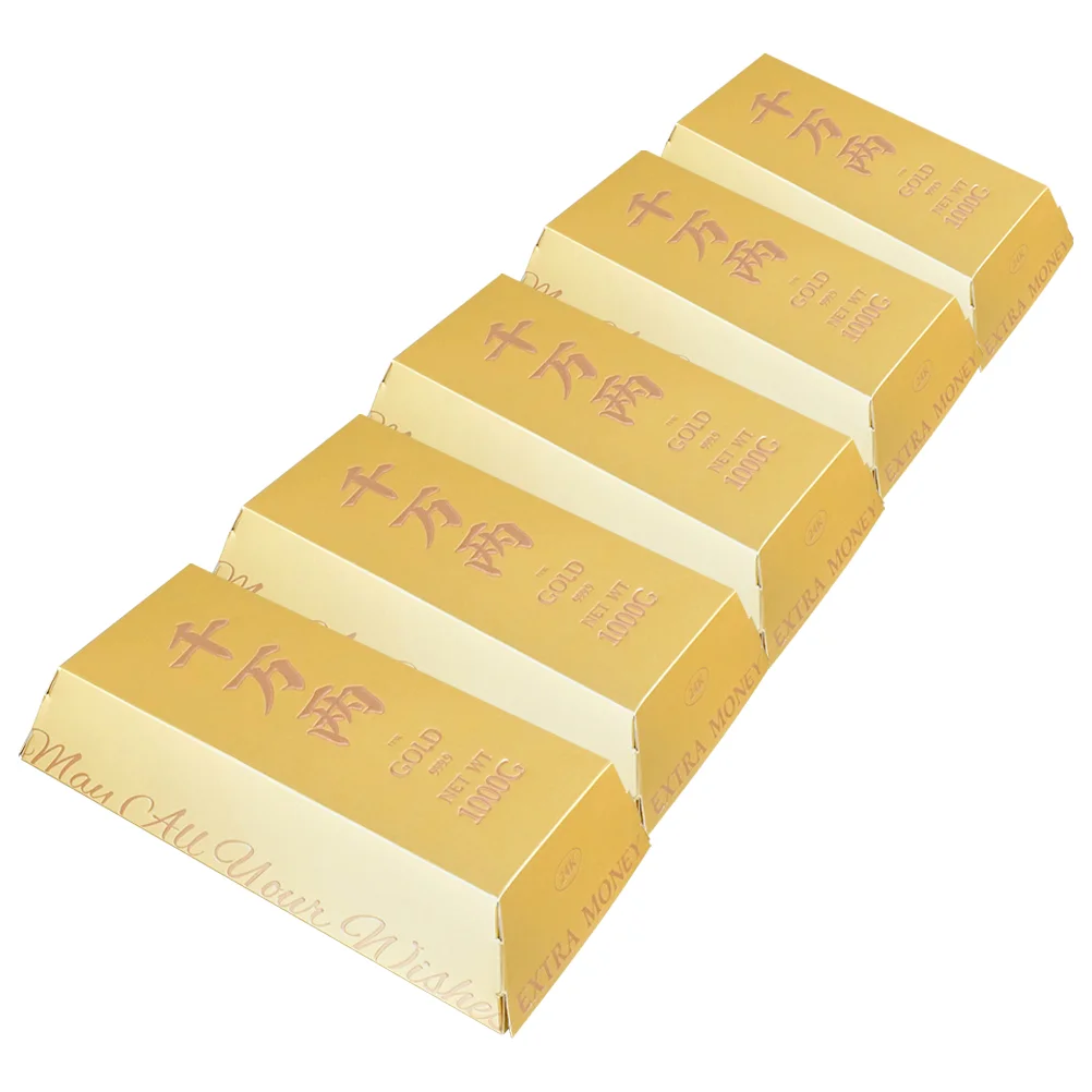 5 Pcs Gold Bar Packaging Box Gift Boxes for Presents Candy Bags Small Large Paper Wrapping Cookies
5 Pcs Gold Bar Packaging Box Gift Boxes for Presents Candy Bags Small Large Paper Wrapping Cookies