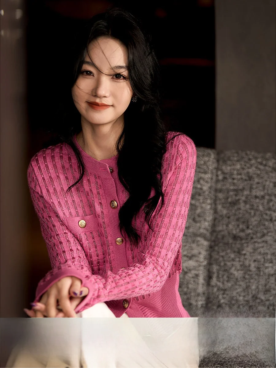 XiaoHanGe Craftsmanship Knitted Woolen Long Sleeve Sweater Cardigan Embossed Sensation Spring Commute Style Soft Wool Blend
XiaoHanGe Craftsmanship Knitted Woolen Long Sleeve Sweater Cardigan Embossed Sensation Spring Commute Style Soft Wool Blend