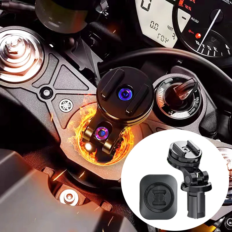 Motorcycle Stem Centre Mount Mobile Phone Holder Bracket Shockproof Quick Locking With Stickers Adhesive Support SP
Motorcycle Stem Centre Mount Mobile Phone Holder Bracket Shockproof Quick Locking With Stickers Adhesive Support SP