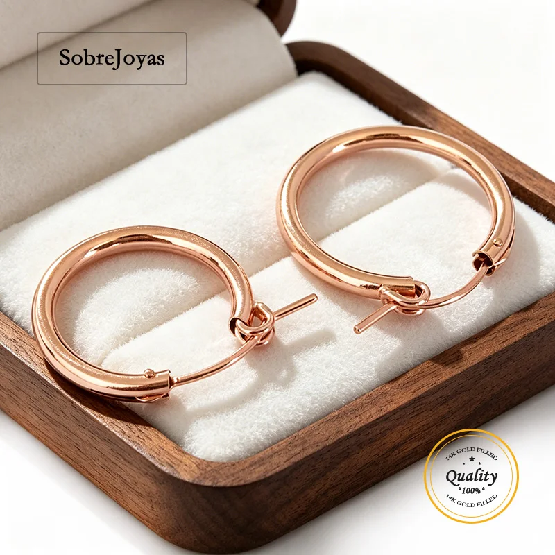 Серьги-кольца из розового золота 14K (покрытие), 2.3x13/15/19/22/29/35 мм, круглые, оптовые компоненты для изготовления ювелирных изделий
Серьги-кольца из розового золота 14K (покрытие), 2.3x13/15/19/22/29/35 мм, круглые, оптовые компоненты для изготовления ювелирных изделий