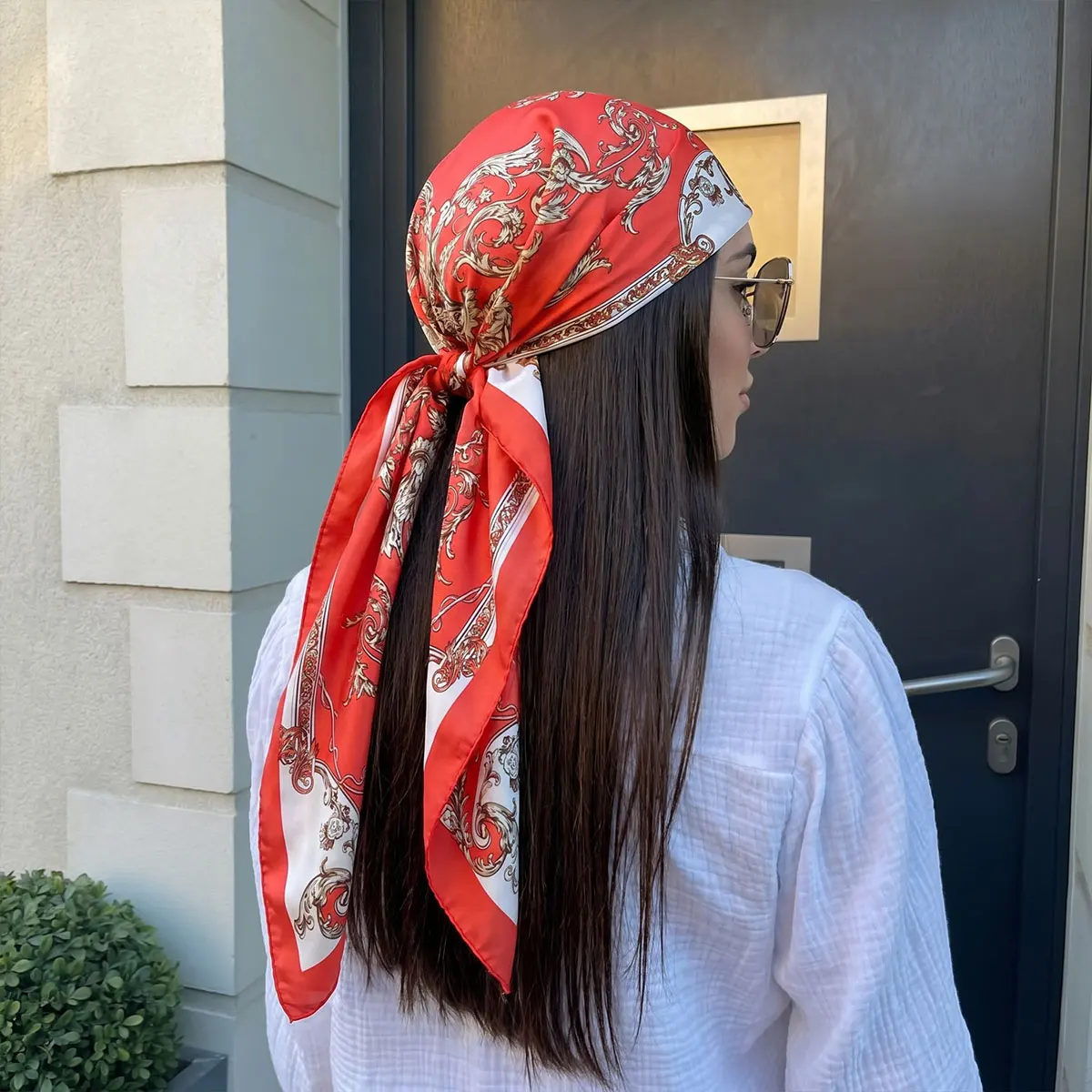 New 90cm Silk Shawl Square Scarf For Women Print Headband Foulard Satin Hijab Hair Bands Neckerchief Female Head Wraps Bandana
New 90cm Silk Shawl Square Scarf For Women Print Headband Foulard Satin Hijab Hair Bands Neckerchief Female Head Wraps Bandana