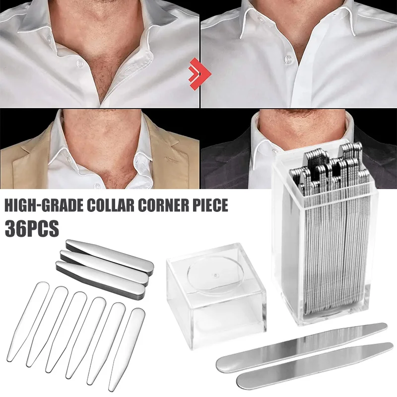 36pcs 2.2" 2.5“ 2.7" Stainless Steel Shirts Collar Stays Bones Stiffener for Mens Dress Shirt Business Party Jewelry
36pcs 2.2" 2.5“ 2.7" Stainless Steel Shirts Collar Stays Bones Stiffener for Mens Dress Shirt Business Party Jewelry