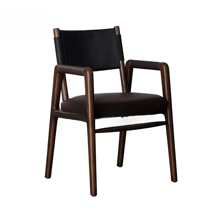 #Modern Designer Villa Reception Chair with Armrest Solid Wood and Leather Light Luxury Leisure Italian Dining Chair
#Modern Designer Villa Reception Chair with Armrest Solid Wood and Leather Light Luxury Leisure Italian Dining Chair