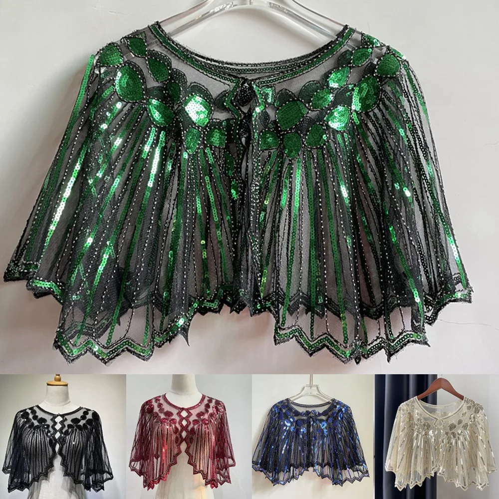 Women's 1920s Shawl Wedding Party Shawl Beaded Sequin Deco Evening Cape Flapper Cover Up Gatsby
Women's 1920s Shawl Wedding Party Shawl Beaded Sequin Deco Evening Cape Flapper Cover Up Gatsby