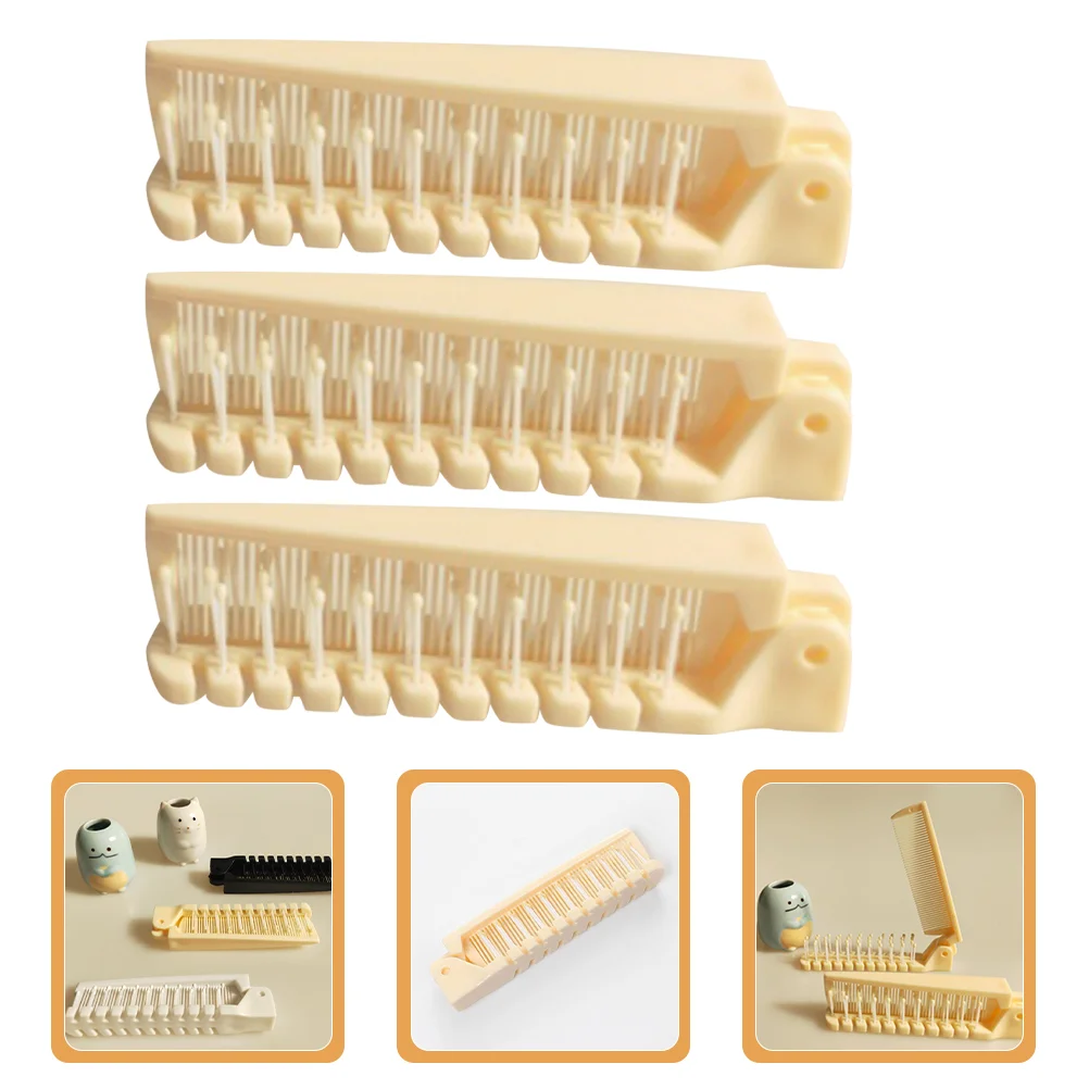 3 Pcs Folding Comb Mini Hair Brush Portable Foldable Travel Round Small Plastic Purse
3 Pcs Folding Comb Mini Hair Brush Portable Foldable Travel Round Small Plastic Purse