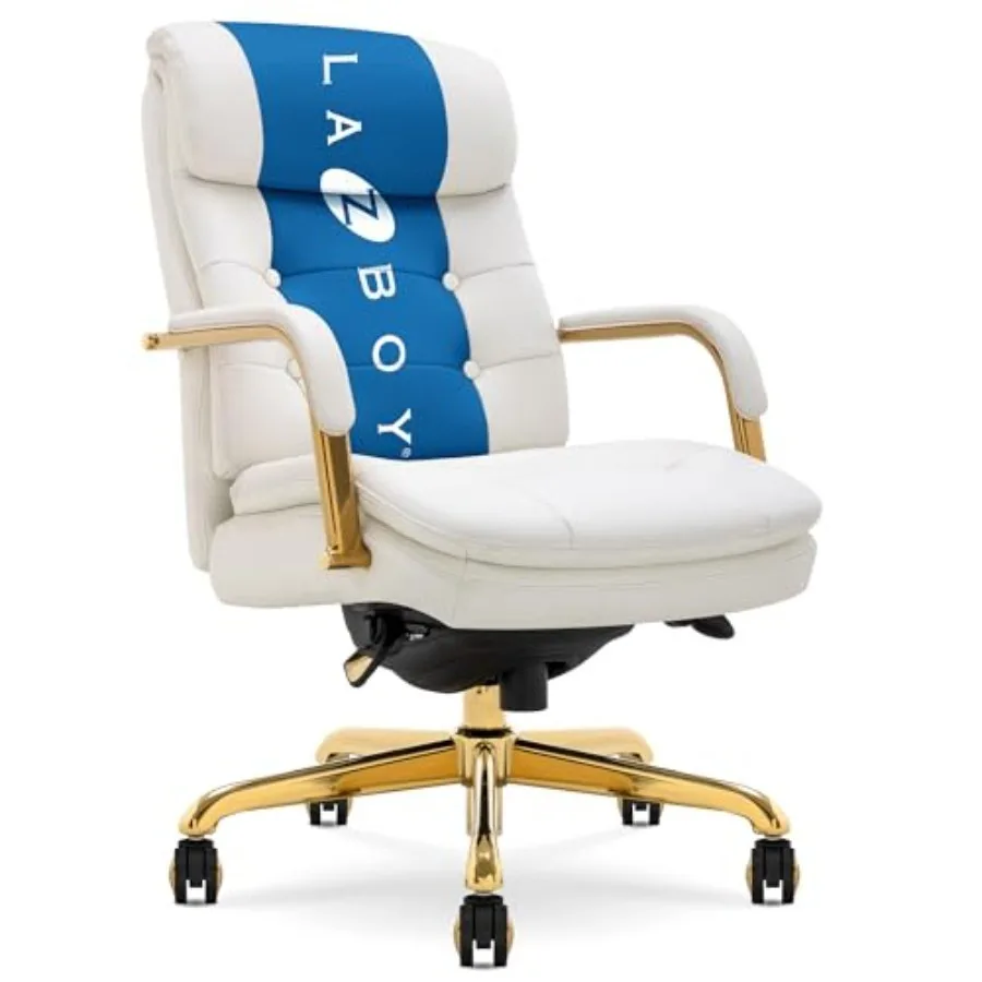 Sonata Ergonomic Bonded Leather Swivel Executive Chair, White and Gold CCHR10014A
Sonata Ergonomic Bonded Leather Swivel Executive Chair, White and Gold CCHR10014A