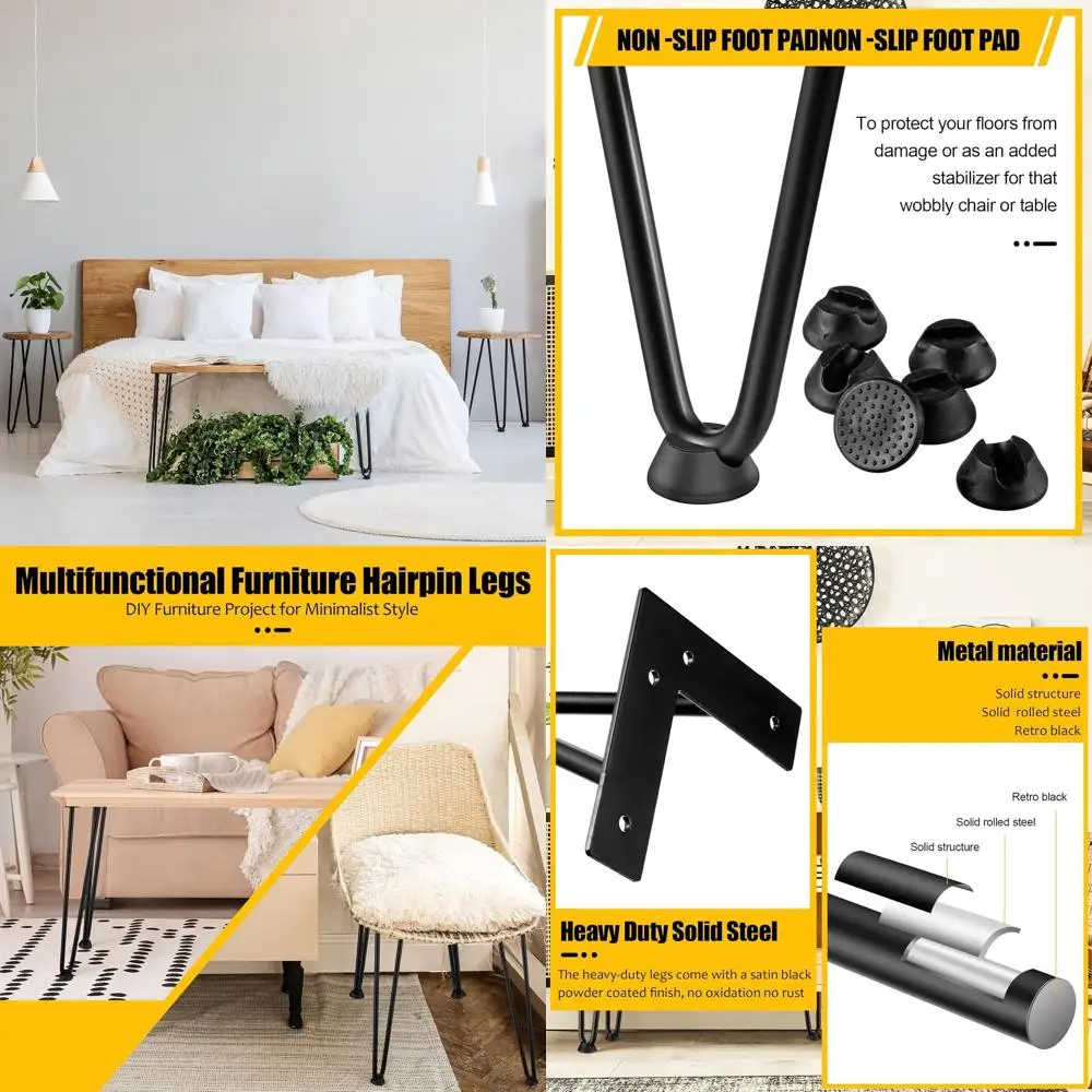 Набор из 12 прочных металлических ножек-шпилек (16 шт.) для столов, журнальных столиков, шкафов, гардеробов, прикроватных тумбочек и скамеек с защитой для пола
Набор из 12 прочных металлических ножек-шпилек (16 шт.) для столов, журнальных столиков, шкафов, гардеробов, прикроватных тумбочек и скамеек с защитой для пола
