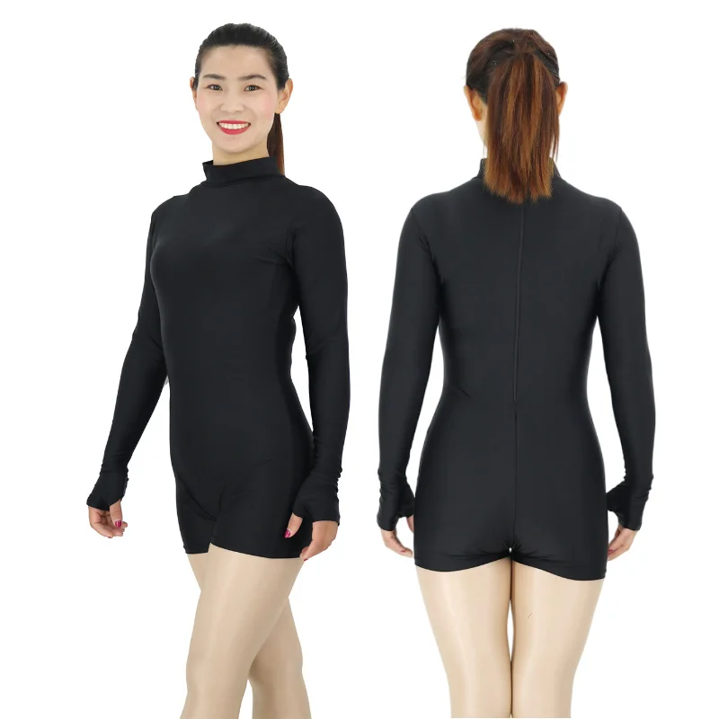 Speerise Women Black Biketard Short Unitard Spandex Long Sleeve Leotard Stage Performance Dance Wear with Thumbholes
Speerise Women Black Biketard Short Unitard Spandex Long Sleeve Leotard Stage Performance Dance Wear with Thumbholes