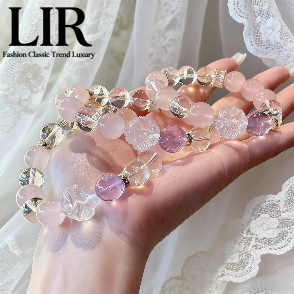 LIR Natural Citrine Tower Bracelet: Rose Quartz Clear Quartz Nine-Tailed Fox Fresh Transparent Love Luck Jewelry
LIR Natural Citrine Tower Bracelet: Rose Quartz Clear Quartz Nine-Tailed Fox Fresh Transparent Love Luck Jewelry