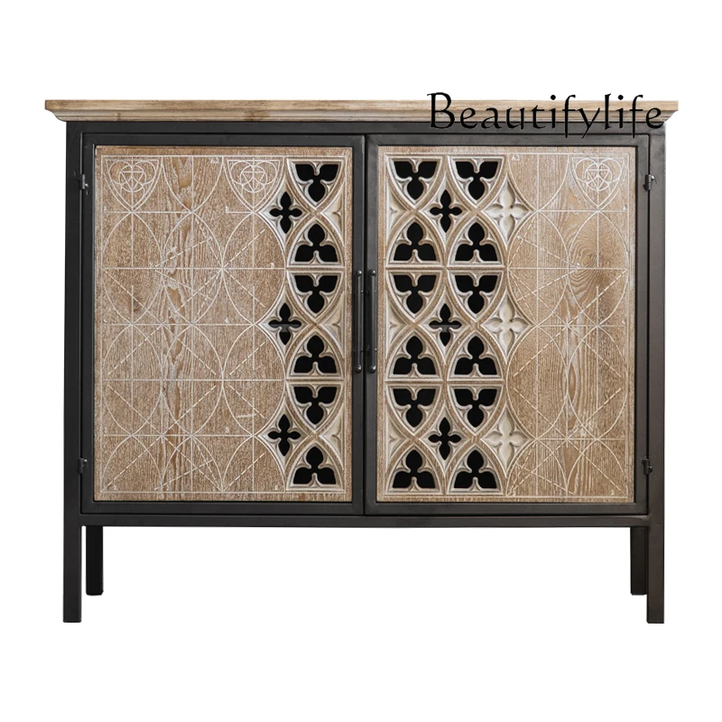 American medieval solid wood dining side cabinet household simple entrance entrance decorative shoe cabinet
American medieval solid wood dining side cabinet household simple entrance entrance decorative shoe cabinet