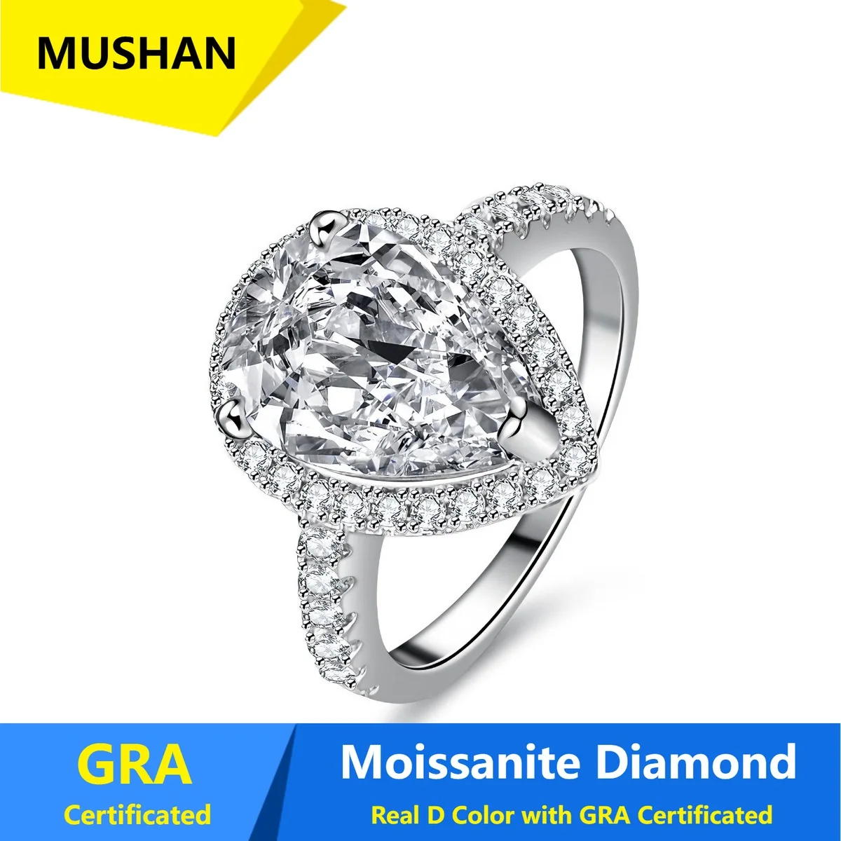MUSHAN Luxury Jewelry 925 Sterling Silver Ring Band Women 4ct GRA Certificated Moissanite Diamond D Color Rings Fine Jewelry
MUSHAN Luxury Jewelry 925 Sterling Silver Ring Band Women 4ct GRA Certificated Moissanite Diamond D Color Rings Fine Jewelry