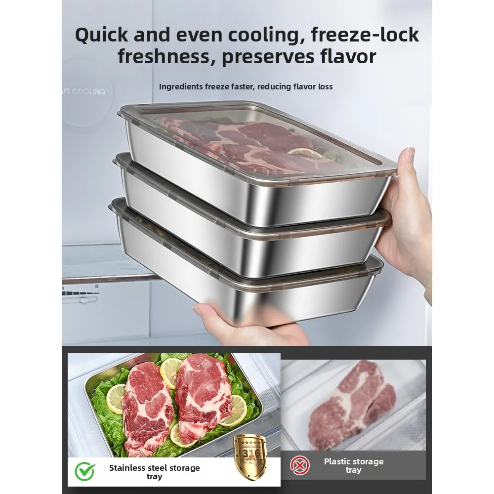 Food ade Stainl Steel 36 Square Box with Cover Inedient Box Diwaer Se Refrigerator Storage Container Multi Func...
Food ade Stainl Steel 36 Square Box with Cover Inedient Box Diwaer Se Refrigerator Storage Container Multi Func...