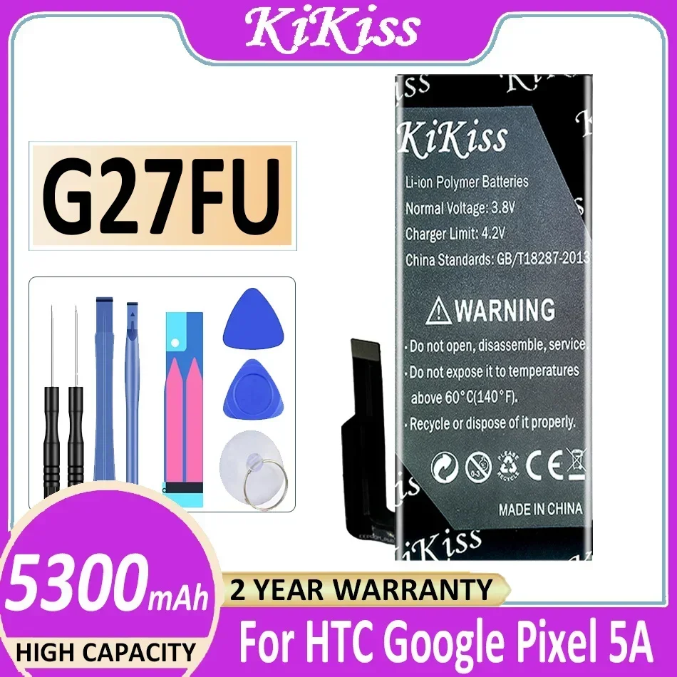 Аккумулятор KiKiss G27FU 5300 мАч для HTC Google Pixel 5A Bateria
Аккумулятор KiKiss G27FU 5300 мАч для HTC Google Pixel 5A Bateria