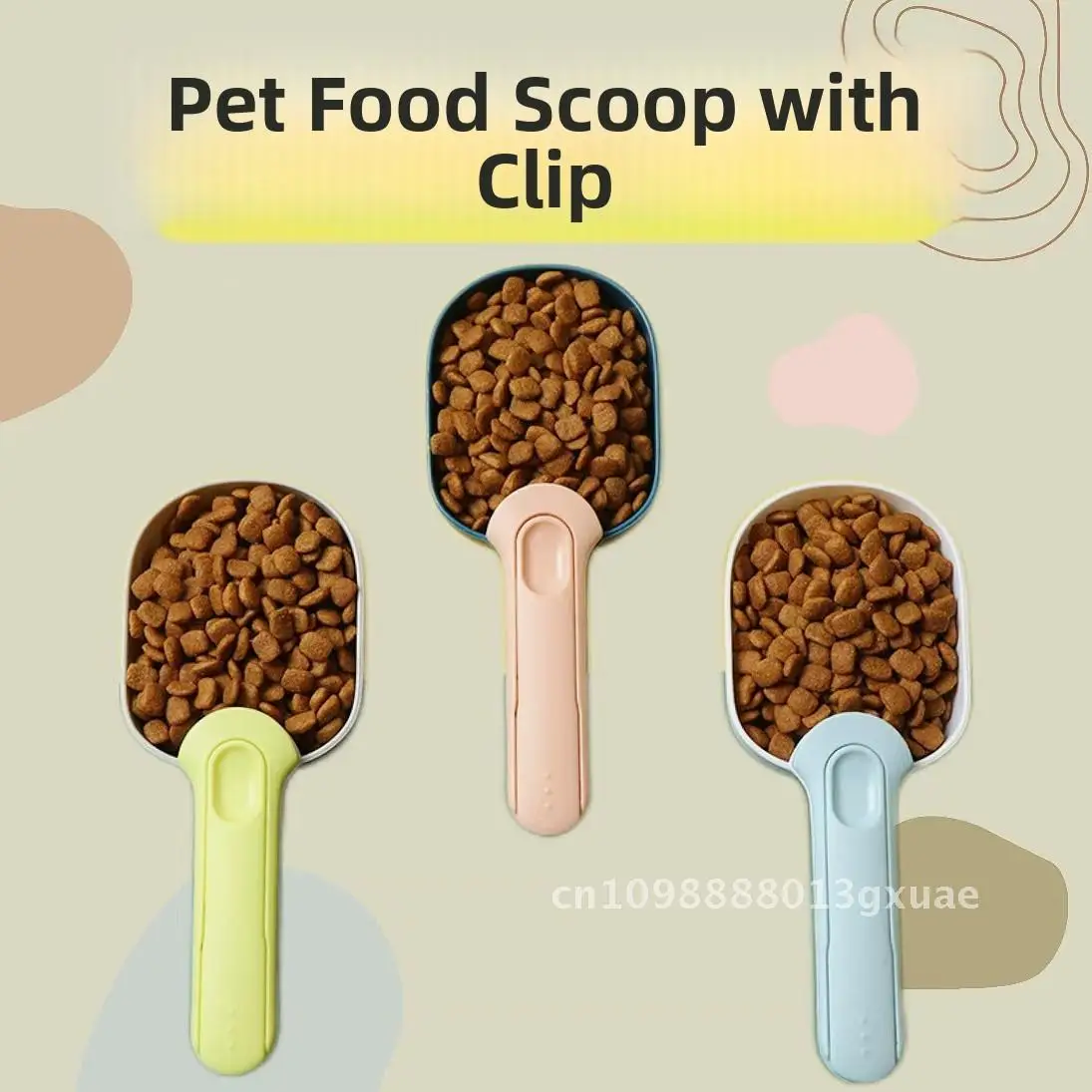 Universal Pet Cat Food Measuring Spoon with Sealing Clip - Food Shovel for Cats And Dogs White/Blue/Coffee/Gray/Green Plastic
Universal Pet Cat Food Measuring Spoon with Sealing Clip - Food Shovel for Cats And Dogs White/Blue/Coffee/Gray/Green Plastic