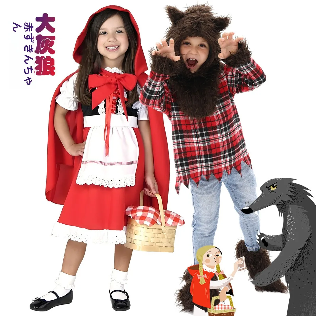 New Halloween Costume Little Red Riding Hood And Big Bad Wolf Role Play Clothes Children's Fairy Tale Story Play Stage Perfor...
New Halloween Costume Little Red Riding Hood And Big Bad Wolf Role Play Clothes Children's Fairy Tale Story Play Stage Perfor...