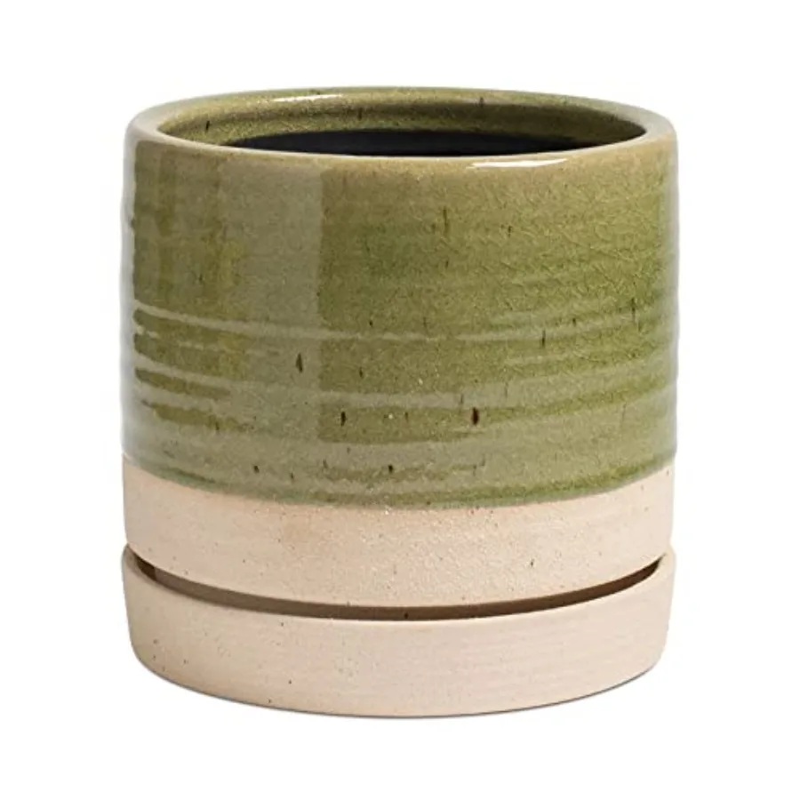 Plant Pots, Ceramic Planter Pot with Draage Hole Saucer, door/Outdoor Cylder Round Planter Pot
Plant Pots, Ceramic Planter Pot with Draage Hole Saucer, door/Outdoor Cylder Round Planter Pot