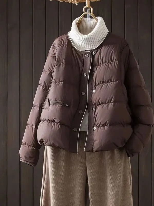 Легкая ор пуховая куртка, женская зимняя модная круглая свободная универсальная теплая верхняя одежда, модное хлопковое пуховое пальто
Легкая ор пуховая куртка, женская зимняя модная круглая свободная универсальная теплая верхняя одежда, модное хлопковое пуховое пальто