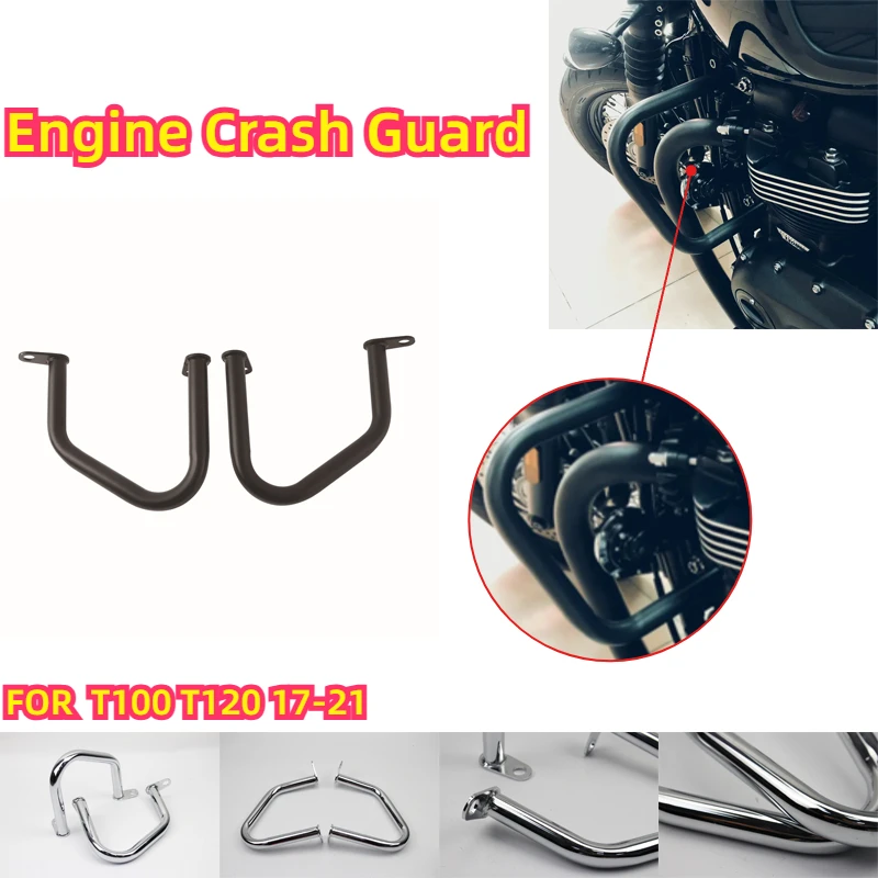 For T100 T120 2017-2021 Engine Guard Frame Protector Crash Bar Bumper accessori moto
For T100 T120 2017-2021 Engine Guard Frame Protector Crash Bar Bumper accessori moto