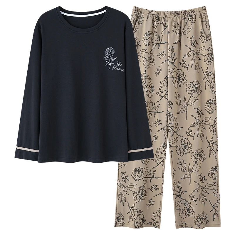 High Quality Spring and Autumn Women 100% Cotton Sleepwear Female Long Sleeve Floral Pajamas Set
High Quality Spring and Autumn Women 100% Cotton Sleepwear Female Long Sleeve Floral Pajamas Set