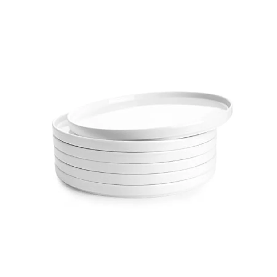 Porcela Flat Dner Plates Set of 6, High Edge Dish Set - Dishwasher, Microwave, Oven Safe, Scratch Resistant, Kitchen Serving Di
Porcela Flat Dner Plates Set of 6, High Edge Dish Set - Dishwasher, Microwave, Oven Safe, Scratch Resistant, Kitchen Serving Di