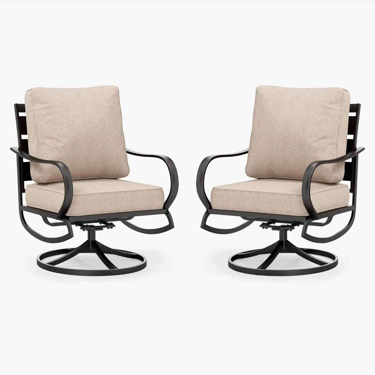 #2 Swivel Padded Metal Outdoor Chairs Set Cushioned Conversation Deck Lawn Garden Customized
#2 Swivel Padded Metal Outdoor Chairs Set Cushioned Conversation Deck Lawn Garden Customized