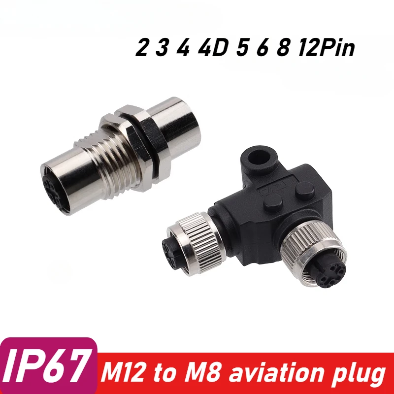 M12 to M8 Aviation Plug Male Female Connector 2 3 4 4D 5 6 8 12Pin I- Type Through-plate Adapter M12 to M12 Double-headed Socket
M12 to M8 Aviation Plug Male Female Connector 2 3 4 4D 5 6 8 12Pin I- Type Through-plate Adapter M12 to M12 Double-headed Socket