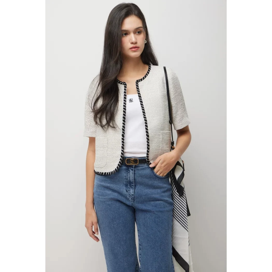 Mimifafa SISLY Pure Original 26 New Lightweight Short Sleeve Little Fragrance Style Jacket Three Dimensional Fabric
Mimifafa SISLY Pure Original 26 New Lightweight Short Sleeve Little Fragrance Style Jacket Three Dimensional Fabric