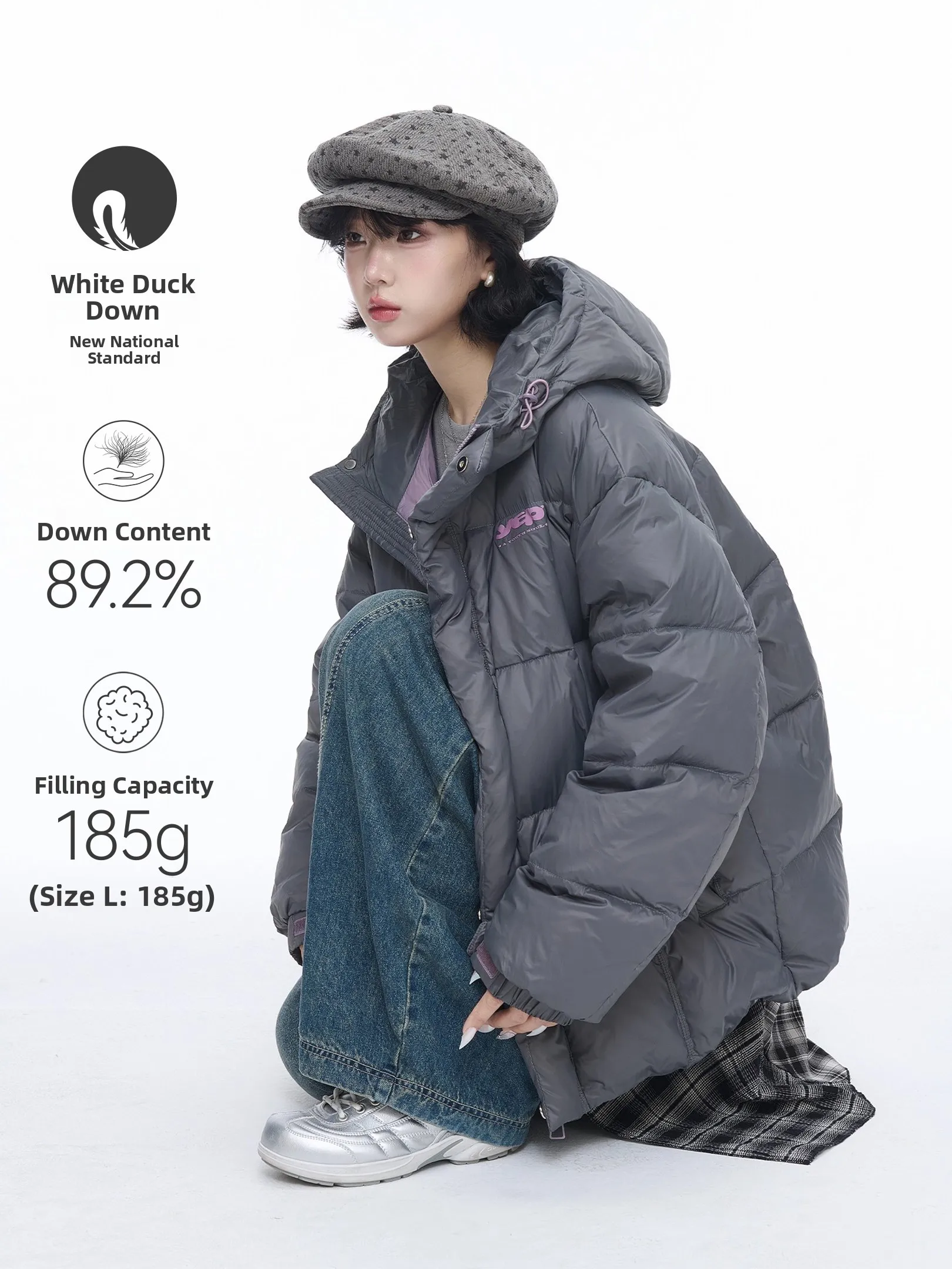 American Sle Cloudlike Hooded Letter down Jaet Women's Winter Thiened Warm Bread Coat Outerwear Loose Fit Regular Size
American Sle Cloudlike Hooded Letter down Jaet Women's Winter Thiened Warm Bread Coat Outerwear Loose Fit Regular Size