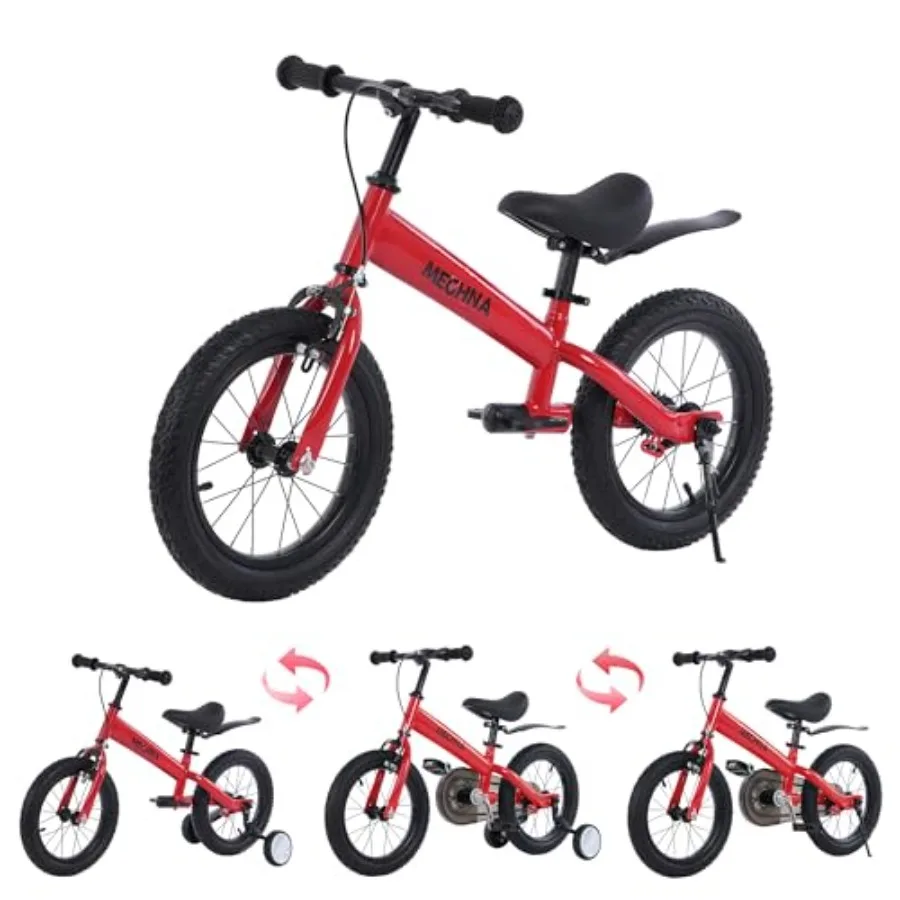 2 in 1 Toddler Balance Bike 14 inch Wheel Bike Aged 3-7 Years Old with Footrest Detachable Training Wheels Caliper and Coaster
2 in 1 Toddler Balance Bike 14 inch Wheel Bike Aged 3-7 Years Old with Footrest Detachable Training Wheels Caliper and Coaster