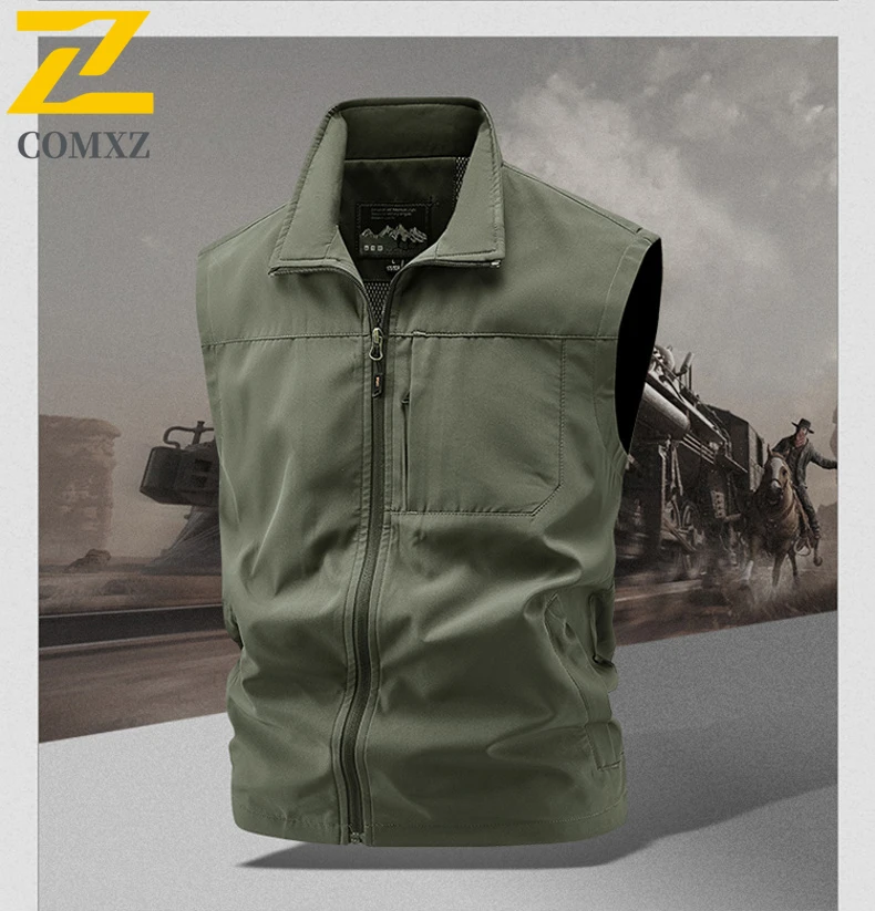 Men's Vest Summer Outdoor Lining Mesh Design Stand Collar Sleeveless Workwear Vest Solid Color Simple Men Plus Size Clothing 6XL
Men's Vest Summer Outdoor Lining Mesh Design Stand Collar Sleeveless Workwear Vest Solid Color Simple Men Plus Size Clothing 6XL