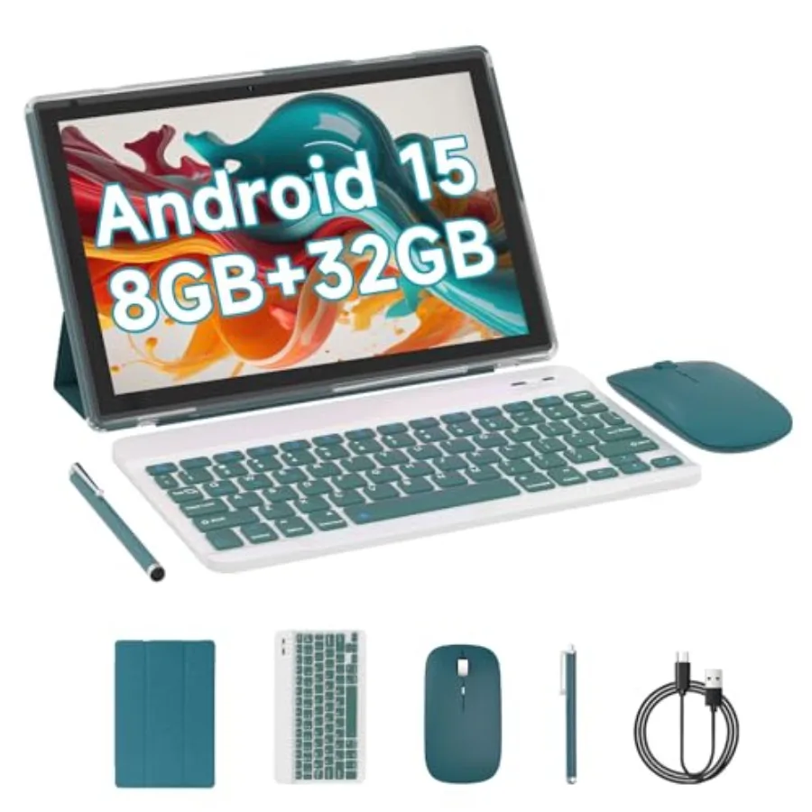 10 Inch Android 15 Tablet 8GB RAM+32GB ROM+1TB Expandable 1.8GHz Quad-Core 2-in-1 with Keyboard Mouse Case Stylus 8MP Camera 60
10 Inch Android 15 Tablet 8GB RAM+32GB ROM+1TB Expandable 1.8GHz Quad-Core 2-in-1 with Keyboard Mouse Case Stylus 8MP Camera 60