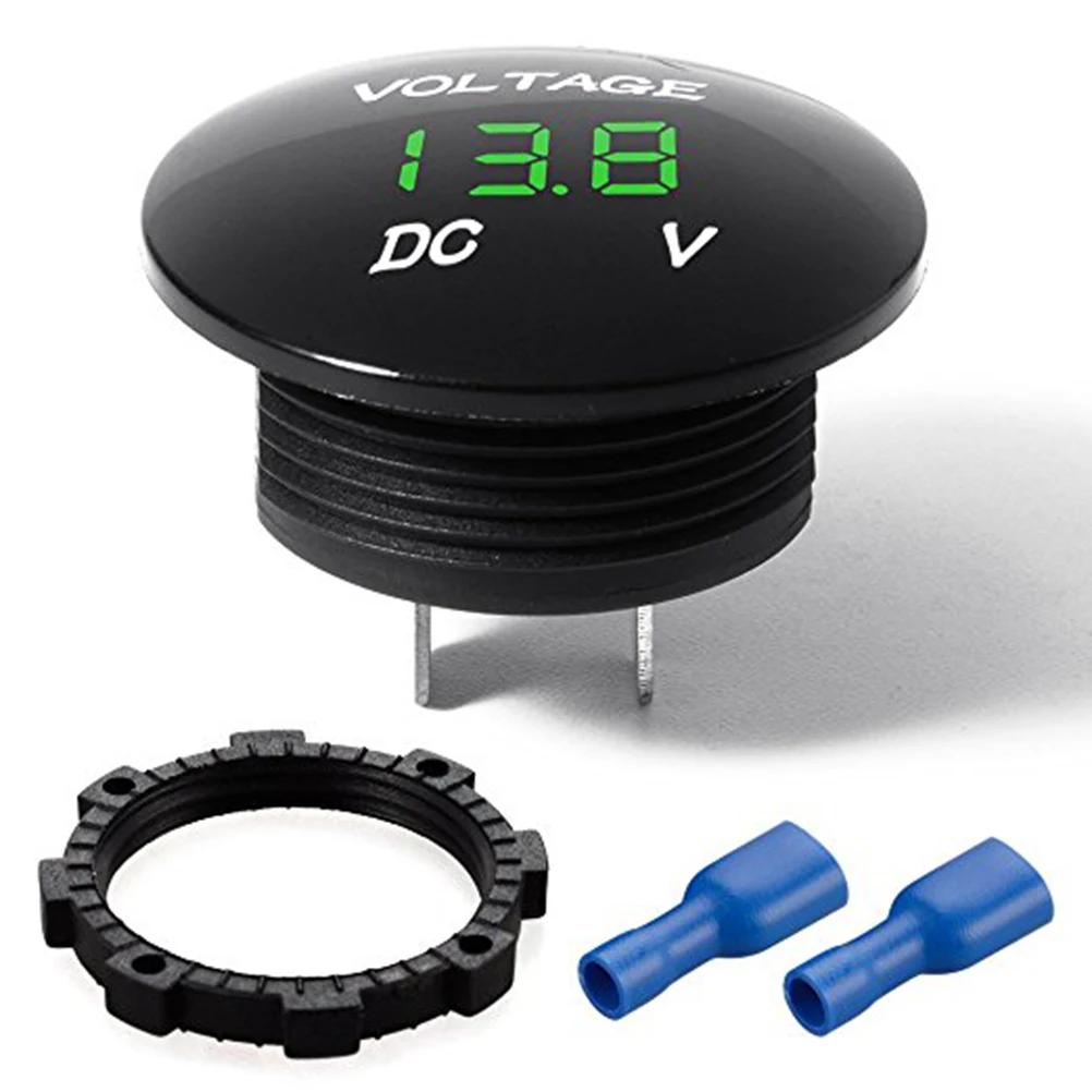 Universal Digital Display Voltmeter Waterproof Voltage Meter Green LED for DC 12V-24V Car Motorcycle Auto Truck
Universal Digital Display Voltmeter Waterproof Voltage Meter Green LED for DC 12V-24V Car Motorcycle Auto Truck