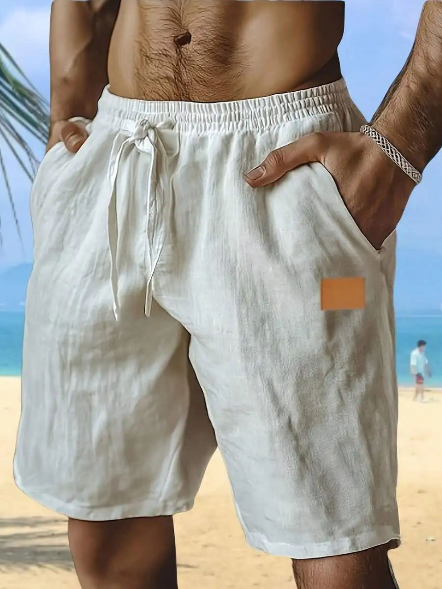 Mens Linen Shorts Drawstring Elastic Waist Solid Color Breathable Beach Casual Shorts
Mens Linen Shorts Drawstring Elastic Waist Solid Color Breathable Beach Casual Shorts