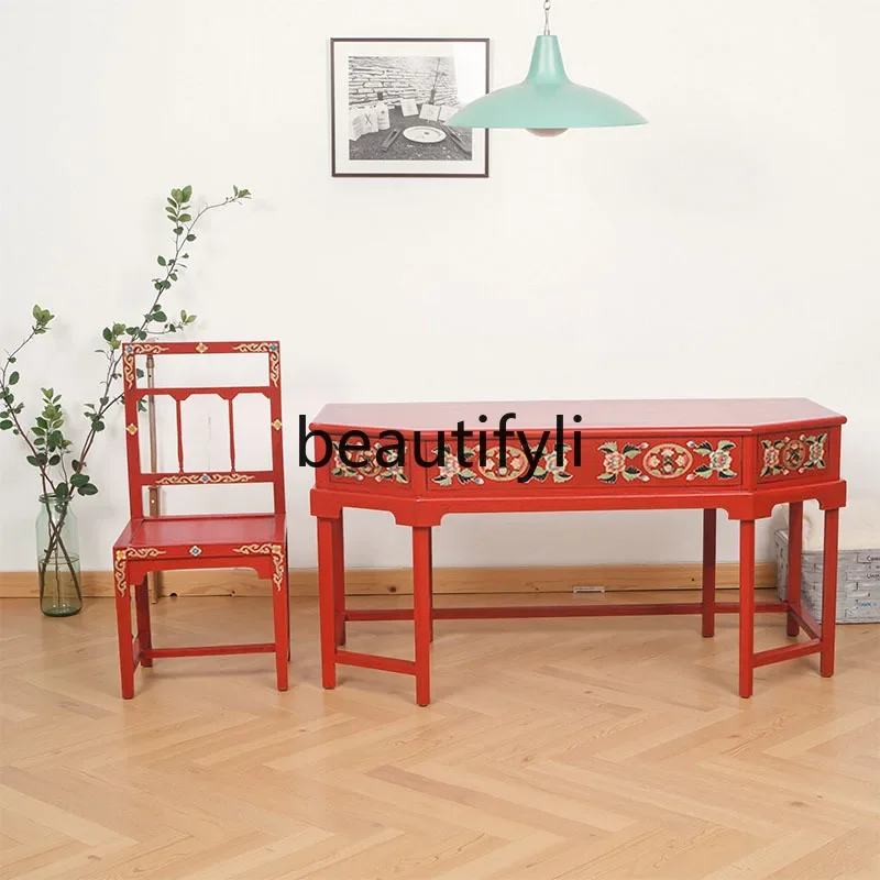 A26 Light luxury dresser Chinese solid wood makeup table red Nasodiva makeup table stool mirror
A26 Light luxury dresser Chinese solid wood makeup table red Nasodiva makeup table stool mirror