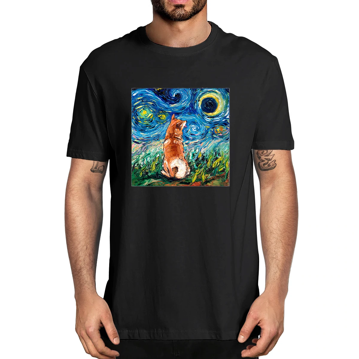 100% Cotton Japanese Shiba Inu Dog Night Ukiyoe Print Summer Men's Novelty T-Shirt Women Casual Streetwear Harajuku Tee EU Size
100% Cotton Japanese Shiba Inu Dog Night Ukiyoe Print Summer Men's Novelty T-Shirt Women Casual Streetwear Harajuku Tee EU Size