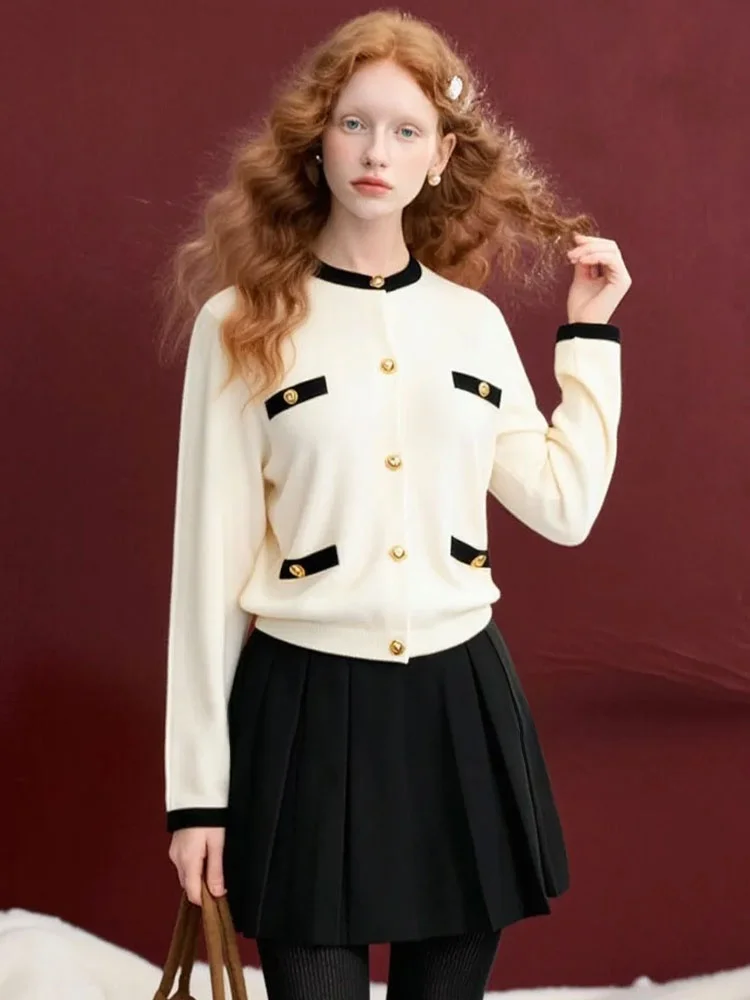 Женский вязаный кардиган ZhuoZhi: повседневный, с цветными блоками, круглым вырезом, мягкий, уютный, с пуговицами, модный, зимний, новинка
Женский вязаный кардиган ZhuoZhi: повседневный, с цветными блоками, круглым вырезом, мягкий, уютный, с пуговицами, модный, зимний, новинка