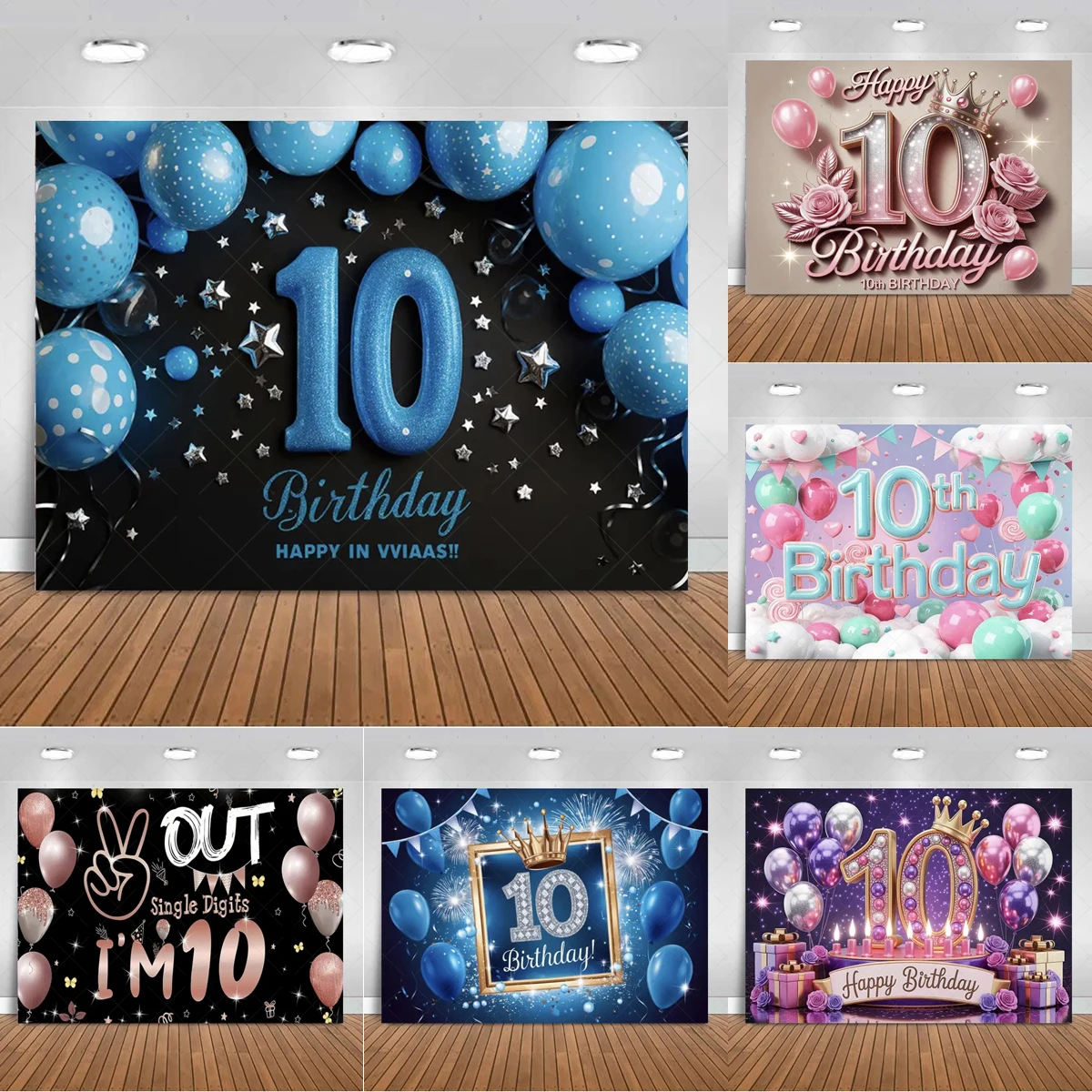 10th Birthday Party Decoration Backgound Surprise Colorful Glitter Balloon Gift Banner Boys Girls Happy Photography Studio Prop
10th Birthday Party Decoration Backgound Surprise Colorful Glitter Balloon Gift Banner Boys Girls Happy Photography Studio Prop
