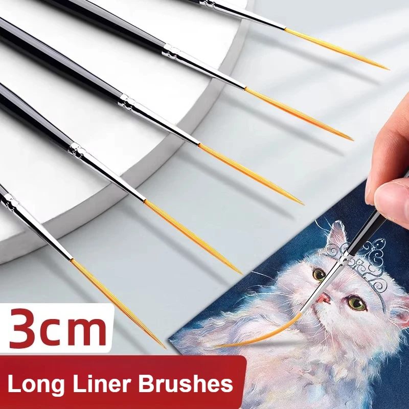 1/2/3/5pcs Long Liner Detail Paint Brushes for Filling Corners, Marking, Outlining, Creating Edge Borders Watercolor Acrylic Oil
1/2/3/5pcs Long Liner Detail Paint Brushes for Filling Corners, Marking, Outlining, Creating Edge Borders Watercolor Acrylic Oil
